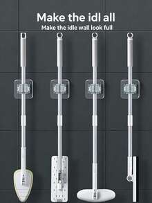 Giá treo chổi đa năng, móc treo chổi gắn tường không cần khoan, kẹp chổi dính chắc chắn. - Nhiều màu - Xem 1