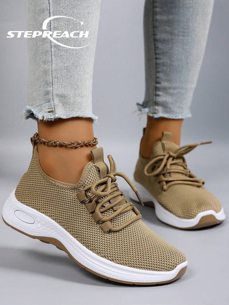 Giày thể thao nữ mùa xuân mới, thoáng khí, thoải mái, chống trơn trượt, nhẹ, kiểu dáng slip-on, thích hợp làm quà tặng Ngày của Mẹ.