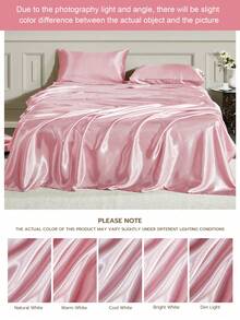 1 bộ ga trải giường satin cao cấp, mềm mại và thoáng khí, chống nhăn, cải thiện chất lượng giấc ngủ, phong cách khách sạn sang trọng, quà tặng cho bố mẹ và bạn bè, màu hồng, ga trải giường có túi sâu, mềm mại và thoáng khí, phù hợp với giường đơn, đôi, cỡ Queen, cỡ King, đạt chứng nhận Oeko-Tex. - Hồng - Xem 10