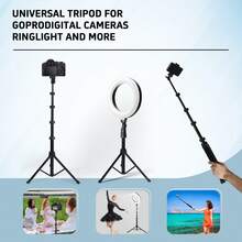 12-Inch LED Ring Light With A 63-Inch Adjustable Stand And Phone Holder, USB Powered, Designed For Studio Lighting, Suitable For Photography, Video Recording, Travel Shooting, And Live Streaming - A Portable Circular Fill Light Perfect For Indoor And Outdoor Environments. - 黑色 - 查看 5