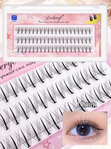 60 sợi mi giả tự nối kiểu Fairy, mi giả đơn sợi, mi nối rời, mi giả cong chữ C 9-12mm tự nhiên, dễ dàng sử dụng hàng ngày cho người mới bắt đầu. - Xem 10
