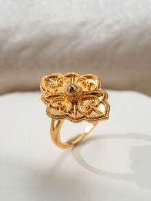 Herseygold 1 chiếc nhẫn mạ đồng vàng có thể điều chỉnh theo phong cách Ả Rập Trung Đông, thích hợp để đeo hàng ngày, làm quà tặng đám cưới và ngày lễ - Vàng - Xem 11