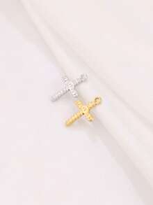 3pcs Stainless Steel Small Cross Pendant Fashion 18K Gold Plating Charms For DIY Jewelry Making Supplies Accessories - Pendants - View 6