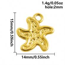 1pc Minimalist Stainless Steel Gold/Silver Starfish Pendant, Ocean Animal Charm Suitable For DIY Jewelry Making Necklace Bracelet Earring Accessories - Pendants - View 41