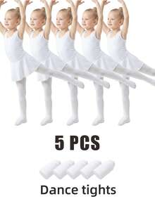 5 chiếc quần legging khiêu vũ cho trẻ em gái, chất liệu nhẹ, co giãn và không gây khó chịu, phù hợp cho trẻ năng động. - Nhiều màu - Xem 9