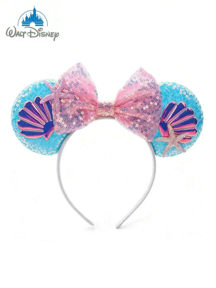 Băng đô tai chuột Mickey chủ đề đại dương của Disney, 1 chiếc, băng đô nơ đính sequin hình vỏ sò và sao biển, với hình tai chuột Mickey hoạt hình dễ thương và một chiếc nơ lấp lánh. Hoàn hảo cho các bữa tiệc ở trường, tiệc hóa trang, nhập vai, công viên giải trí và nhiều dịp khác - đây là một món quà tuyệt vời cho bất kỳ sự kiện nào. Băng đô nơ tai chuột Mickey này phù hợp cho cả bé trai và bé gái, cũng như các cặp đôi, và đặc biệt hoàn hảo cho các buổi nhập vai công chúa, lễ kỷ niệm sinh nhật và tiệc Giáng sinh. - Nhiều màu - Xem 1