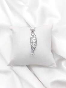 1 chiếc dây chuyền mặt hình cá hồi 3D dễ thương bằng thép không gỉ mạ vàng 18K, kiểu dáng đại dương thanh lịch, thích hợp cho kỳ nghỉ hè ở bãi biển. - Nhiều màu - Xem 4