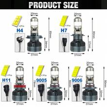 Bóng đèn pha LED S&D H7 với thấu kính chiếu 30000LM 6000K ánh sáng trắng, chế độ chiếu xa gần, dành cho xe tay lái trái và phải, 12V. - A - Xem 8