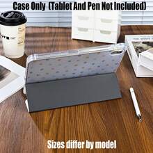 Ốp bảo vệ máy tính bảng gập 3 với khe cắm bút chì. Đặc điểm của ốp bảo vệ máy tính bảng: Thiết kế chân đế gập 3, Chức năng tự động bật/tắt màn hình thông minh, Mặt bên trái có bề mặt nhám, Mặt lưng mềm trong suốt, Khe cắm bút chì tích hợp, Các đường cắt chính xác, Nhẹ và dễ mang theo. - Nhiều màu - Xem 9