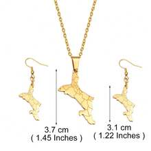 1Set Mahe Map And Coconut Tree Coco Mer Pendant Neckalces Earrings Jewelry Sets For Woman Girls - Multicolor - View 5