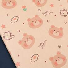 10/20/50pcs Cute Bear Pattern Sandwich/Burger/Rice Ball Wrapping Paper, Grease-Proof Toast Packaging - View 1