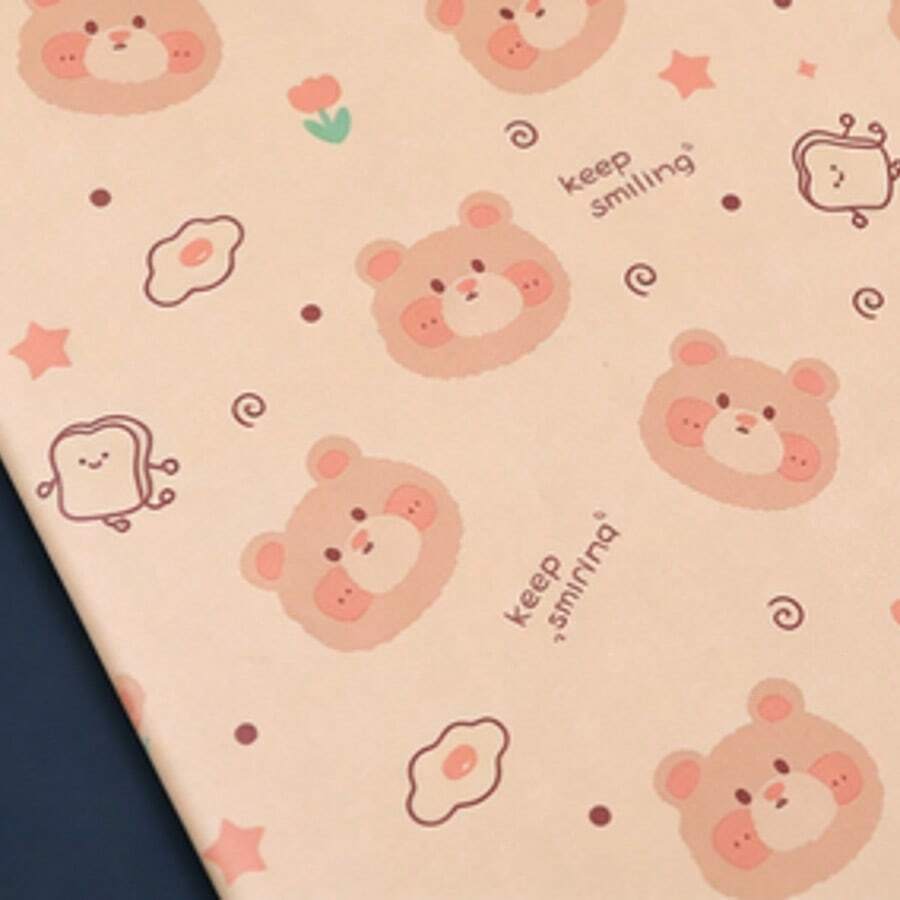 10/20/50pcs Cute Bear Pattern Sandwich/Burger/Rice Ball Wrapping Paper, Grease-Proof Toast Packaging - View 1