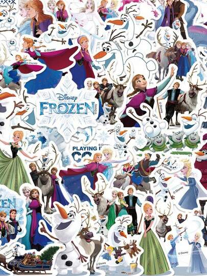Disney 50pcs Princess Authorized "Tangled", "Sofia The First", Winnie The Pooh, , Belle, Mulan, Anna, Snow White, Sofia Cartoon Waterproof Stickers, Suitable For Water Bottles, Notebooks, Phones, Car Bumpers, Helmets, Computers, Collectibles, Gifts For Friends And Fans