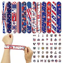 Bộ 50 vòng tay bấm nút chủ đề Ngày Độc lập, kèm sticker sáng tạo, vòng đeo tay dự tiệc, quà sinh nhật, phần thưởng học sinh. - Nhiều màu - Xem 3
