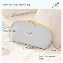 3-In-1 Intimate Apparel Organizer Bag, Portable Travel Underwear & Socks Storage Pouch - View 2