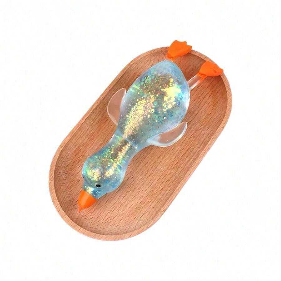 1PC Glitter Crystal Duck Soft And Slow Back,Sticky Stress Relief Toy,Cute Stuff,Taba Squishy,Travel Portable Fidget Squeeze Toys,Squisy,Perfect For All Ages Austism,Ideal Holiday Gifts,Fun Cute Gift,Birthday Gifts,Easter ﻿   (Blue) - 紫色 - 查看 1