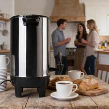 Cafetera Percoladora Taurus 40 Tazas Acero Inoxidable, Ideal Eventos y Oficina - Gris - Ver 3