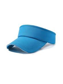 1 pieza Visera de sol para mujer, Visera de tenis y golf, Sombrero de verano de unicolor con protección UV y malla transpirable, Sombrero ajustable y ligero amigable con la cola de caballo para deportes al aire libre, Disponible en múltiples colores - Multicolor - Ver 13