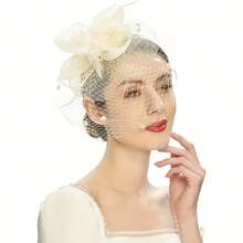 HITYfascinator 1pc Net Derby Hat, Fashionable Headpiece Suitable For Tea Party, Halloween, Birthday, Horse Racing, Wedding, Church And Other Occasions, Comes With Headband And Hair Clip For Two Wearing Options - Multicolor - View 8