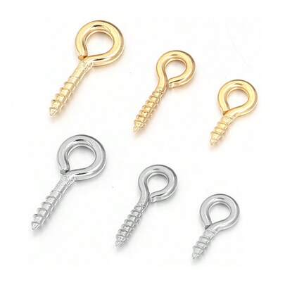 20 piezas de pernos de ojo de oveja de acero inoxidable, conectores de 9 formas de varios tamaños para joyería hecha a mano DIY, accesorios para collares y llaveros