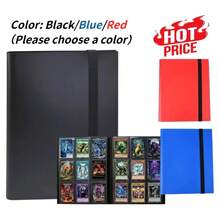 Carpeta de álbum para tarjetas de trading con 360 bolsillos y 9 bolsillos, con elástico, envío a EE. UU. - Azul - Ver 11