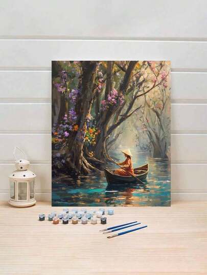 Tranh sơn dầu kỹ thuật số tự vẽ không khung, kích thước 40*50cm: Chuyến đi thuyền, Khơi dậy cuộc sống sáng tạo, Mô tả một thế giới đầy màu sắc. Tranh sơn dầu kỹ thuật số tự vẽ, bắt đầu hành trình nghệ thuật của bạn. Đó là sự kết hợp hoàn hảo giữa sáng tạo và niềm vui, một lựa chọn tuyệt vời cho sự tương tác, chia sẻ cùng người yêu và thư giãn cá nhân. Vải canvas chất lượng cao, kết cấu tinh tế, mang theo những giấc mơ nghệ thuật của bạn. Màu vẽ sống động, bền lâu, không mùi và đáng tin cậy.