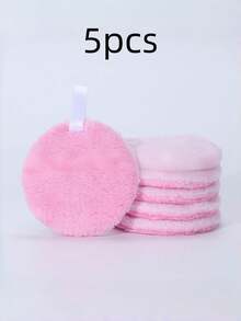 80片可重复使用的卸妆棉，6个圆形洁面海绵，双面可水洗卸妆巾，柔软蓬松的圆形设计，适用于面部和皮肤护理，易于清洁浓妆和面部清洁巾 - 彩色 - 查看 19