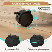 Gabinete de Archivos para Oficina y Hogar,Archivero Organizador con Cajones para Documentos - Blanco - Ver 9