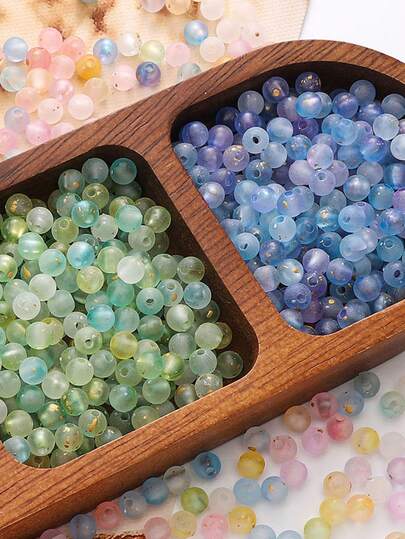 10克/包 亚克力金色圆点珠，雾面哑光金粉效果，DIY首饰制作材料，适用于手链、项链、耳环、时尚配饰