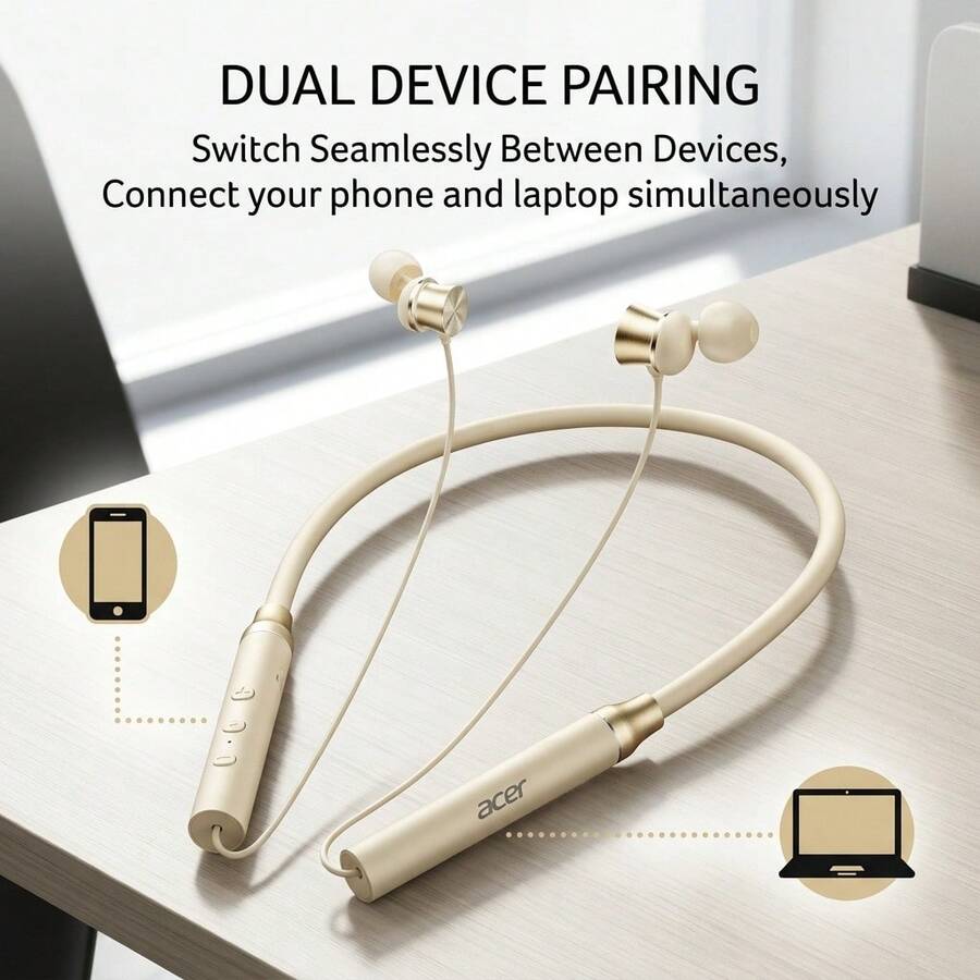 Lenovo OHR201無線掛脖式藍牙耳機 磁吸霍爾 超長續航力 藍牙5.2 6小時續航 高清音質 親膚矽膠 - 查看 1