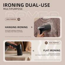 OBOVAY Vaporizador de ropa de calentamiento rápido de 25 s, panel grande con vapor penetrante fuerte, plancha de uso dual en seco y húmedo 2 en 1, tanque de agua visible, panel de metal, adecuado para todo tipo de telas, portátil para uso doméstico, dormitorio, viaje y diario - Multicolor - Ver 5