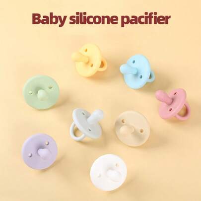 1 pieza Chupete suave anticólico para recién nacidos, con sensación realista de lactancia materna, boca ancha, de silicona