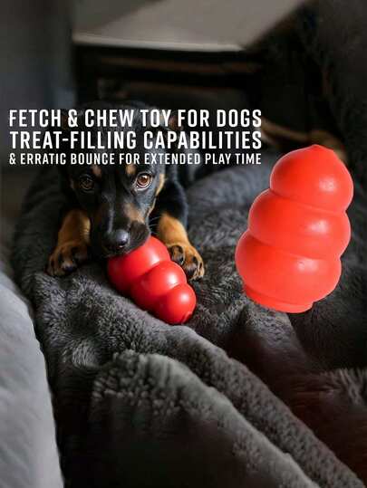 1pc Medium Classic Gourd-Shaped Dog Toy, Suitable For Medium-Sized Dogs, With Treat Dispenser And Bouncing Function To Extend Play Time