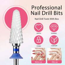 1pc Ceramic Nail Drill Bit, Manicure Tool - Baby Blue - View 6