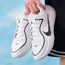 Nike Precision 8緩震貼合透氣男子籃球鞋 - 白色/黑色 - 查看 2
