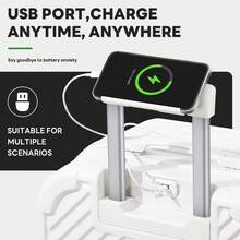 Maleta de Carcasa Rígida ABS+PC con Ruedas y Diseño Rodante, Multicolor, para Oficina, Unisex, con Candado de Combinación y Ruedas Universales - Blanco - Ver 8