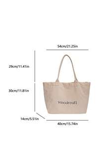 Fashionable Large Capacity Handbag, Suitable For Daily Use And Travel - Beige - View 3