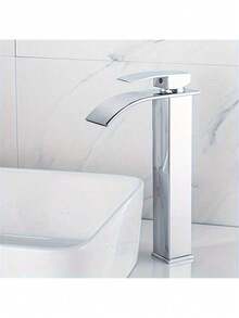 黑色高款面盆龙头，现代方形水槽龙头，带冷热水混合阀，单把手浴室厨房水槽龙头，防锈易清洁，适用于大多数标准水槽 - 彩色 - 查看 12