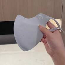 1 pieza Máscara sin costuras de seda de hielo ligera, máscara de seda de hielo de grado 7A de gran tamaño, transpirable y protectora del sol para el verano - Multicolor - Ver 6