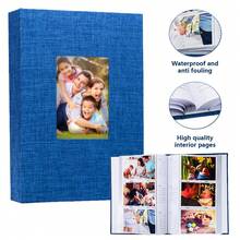 Album ảnh 4x6, bìa vải lanh tự thiết kế, dạng sách trượt, chứa được 300 ảnh 4x6, lý tưởng cho ảnh gia đình, ảnh cưới, ảnh em bé và ảnh kỳ nghỉ. - Nhiều màu - Xem 7