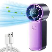 Mini Handheld Turbo Fan, Portable Travel Fan, Lightweight & Quiet Design, High-Speed Airflow, USB Rechargeable, Suitable For Camping, Vacation, Travel, Beach, Essential For Summer - Multicolor - View 1
