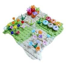 500件隨機顏色積木配件，三叉草、植物花瓣、四瓣花裝飾 MOC - 彩色 - 查看 4