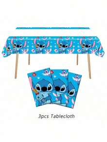 3 chiếc khăn trải bàn sinh nhật Stitch, khăn trải bàn nhựa Stitch dùng một lần, thích hợp sử dụng ngoài trời và trong các bữa tiệc, món quà tuyệt vời nhất cho người hâm mộ Stitch. - Nhiều màu - Xem 11