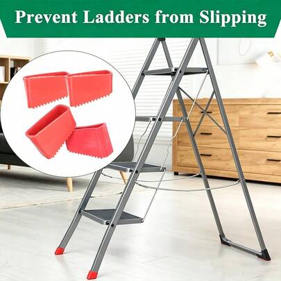 4 miếng bảo vệ chân thang, phụ tùng và phụ kiện Keystone RV, miếng bảo vệ gấp bằng cao su, chân thang chống trượt