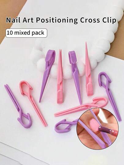 annies 10个混色美甲夹，防油污防指甲油溢出，修甲美足工具，适用于假指甲