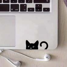 Cat Rear View Mirror Sticker, Funny Vinyl Car Window Sticker, Universal Waterproof Vehicle Decal Stickers (Truck, Water Bottle, Laptop) - A - View 5