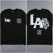 Darcsport Printed Short-Sleeve Loose Round-Neck New T-Shirt Casual  Brand Top Men's Tee - 黑色 - 查看 2