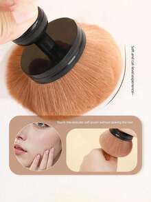 1pc Mushroom Head Retractable Powder Brush, Makeup Blush Brush, Makeup Tool - Multicolor - View 2