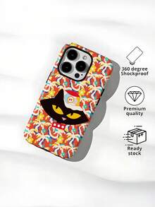 Ốp điện thoại 2 trong 1 chính hãng Paul Frank, hình chú khỉ miệng to, chống sốc toàn thân, bảo vệ camera, họa tiết mèo hoạt hình, cây dừa và hoa, tương thích với iPhone 11/12/13/14/15/16/17 Pro Max. - Nhiều màu - Xem 2