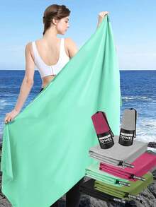 Toalla de microfibra ultra suave y absorbente para fitness, secado rápido, compacta y ligera, portátil para gimnasio, yoga, natación, playa, camping, deportes y actividades al aire libre - Multicolor - Ver 3